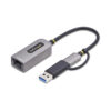 StarTech.com 2.5GbE USB-C to Ethernet Adapter with USB-A Converter, StarTech.com 2.5GbE USB-C to Ethernet Adapter with USB-A Converter,
