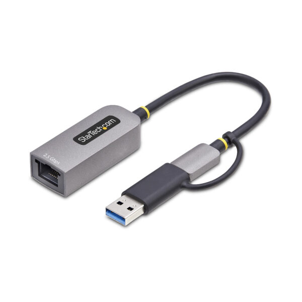 StarTech.com 2.5GbE USB-C to Ethernet Adapter with USB-A Converter, StarTech.com 2.5GbE USB-C to Ethernet Adapter with USB-A Converter,