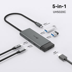 TP-Link UH5020C interface hub USB Type-C 5000 Mbit/s Grey