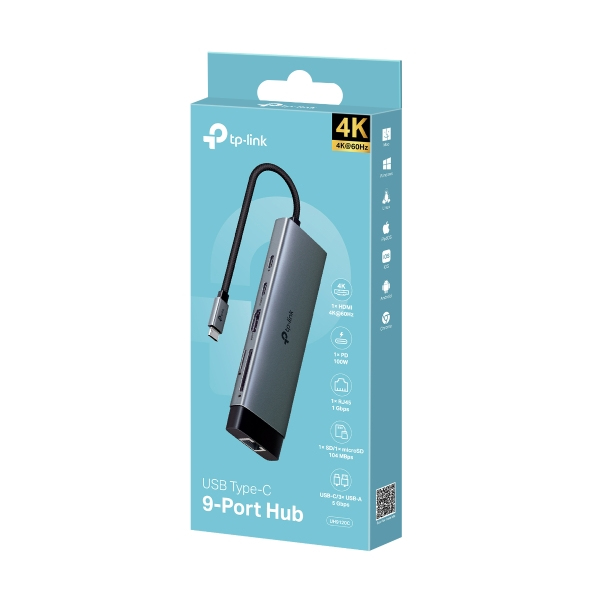 TP-Link UH9120C interface hub USB 3.2 Gen 1 (3.1 Gen 1) Type-C 5000
