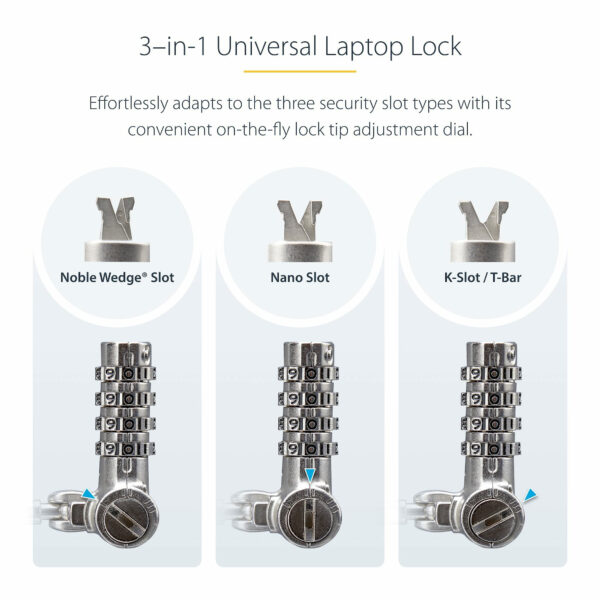 StarTech.com 25-Pack Universal Laptop Lock 6.6ft (2m), Serialized StarTech.com 25-Pack Universal Laptop Lock 6.6ft (2m), Serialized