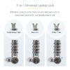 StarTech.com 25-Pack Universal Laptop Lock 6.6ft (2m), Master Keyed StarTech.com 25-Pack Universal Laptop Lock 6.6ft (2m), Master Keyed