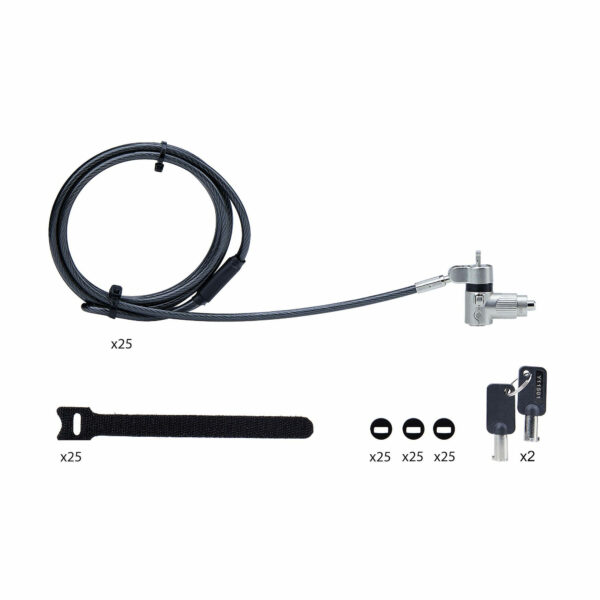 StarTech.com 25-Pack Universal Laptop Lock 6.6ft (2m), Master Keyed StarTech.com 25-Pack Universal Laptop Lock 6.6ft (2m), Master Keyed