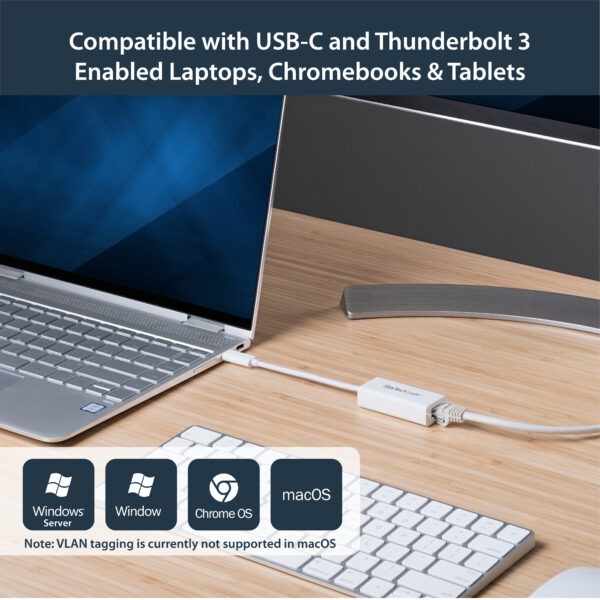 StarTech.com USB-C to Gigabit Network Adapter - White StarTech.com USB-C to Gigabit Network Adapter - White