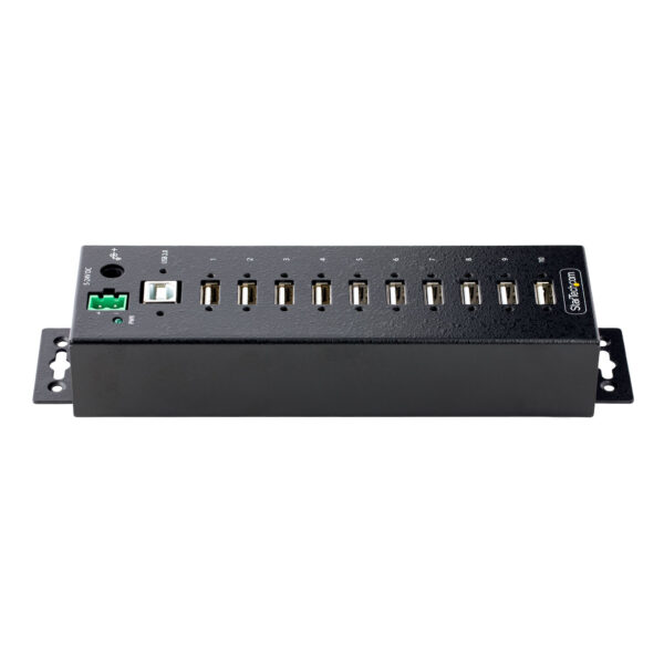 StarTech.com 10-Port Industrial USB 2.0 Hub, Rugged USB Hub w/ESD StarTech.com 10-Port Industrial USB 2.0 Hub, Rugged USB Hub w/ESD