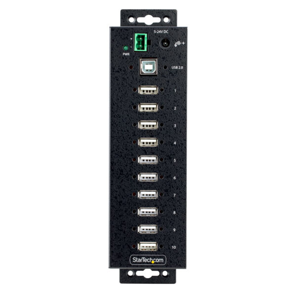 StarTech.com 10-Port Industrial USB 2.0 Hub, Rugged USB Hub w/ESD StarTech.com 10-Port Industrial USB 2.0 Hub, Rugged USB Hub w/ESD