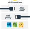 StarTech.com 3m (9.8ft) USB-C Charging Cable, USB C Cable, USB 2.0 StarTech.com 13ft (4m) USB-C Charging Cable, Charge & Sync, 60W (3A)