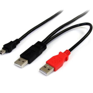 StarTech.com 6 ft USB Y Cable for External Hard Drive - USB A to mini StarTech.com 6 ft USB Y Cable for External Hard Drive - USB A to mini