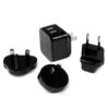 StarTech.com Dual-port USB wall charger - international travel StarTech.com Dual-port USB wall charger - international travel