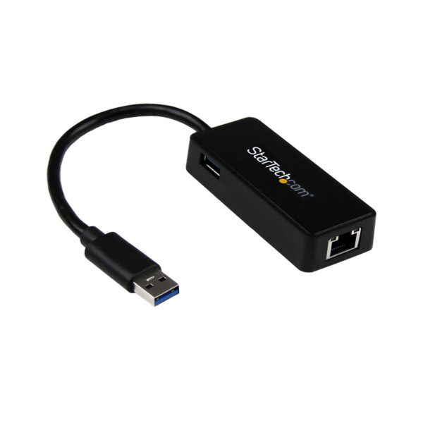 StarTech.com USB 3.0 to Gigabit Ethernet Adapter NIC w/ USB Port StarTech.com USB 3.0 to Gigabit Ethernet Adapter NIC w/ USB Port