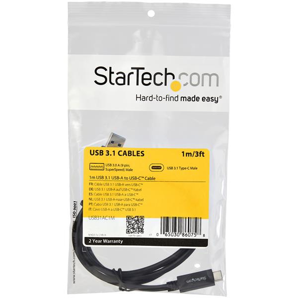 StarTech.com 3 ft. (1 m) USB to USB-C Cable - M/M StarTech.com 3 ft. (1 m) USB to USB-C Cable - M/M