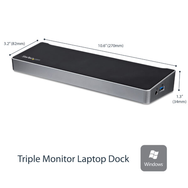 StarTech.com Triple-Monitor USB 3.0 Docking Station - 1x HDMI - 2x