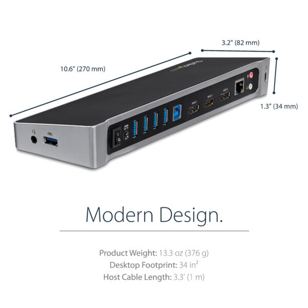 StarTech.com Triple-Monitor USB 3.0 Docking Station - 1x HDMI - 2x