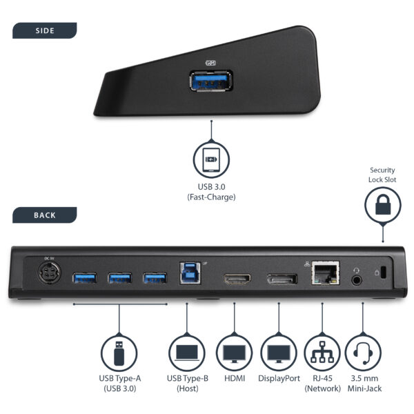 StarTech.com USB 3.0 Docking Station Dual Monitor with HDMI & 4K StarTech.com USB 3.0 Docking Station Dual Monitor with HDMI & 4K