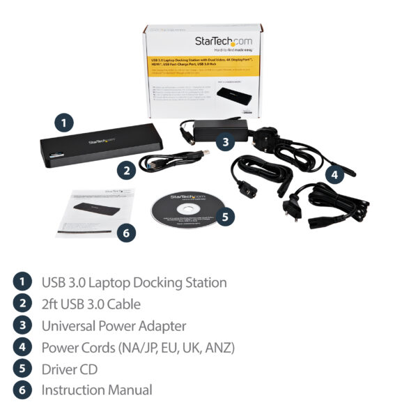 StarTech.com USB 3.0 Docking Station Dual Monitor with HDMI & 4K StarTech.com USB 3.0 Docking Station Dual Monitor with HDMI & 4K