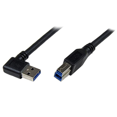 StarTech.com 1m Black SuperSpeed USB 3.0 Cable - Right Angle A to B
