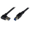 StarTech.com 1m Black SuperSpeed USB 3.0 Cable - Right Angle A to B