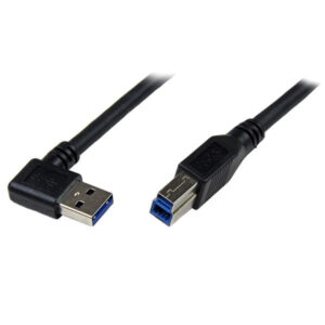 StarTech.com 3m Black SuperSpeed USB 3.0 Cable - Right Angle A to B StarTech.com 1m Black SuperSpeed USB 3.0 Cable - Right Angle A to B