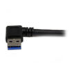 StarTech.com 1m Black SuperSpeed USB 3.0 Cable - Right Angle A to B