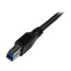 StarTech.com 1m Black SuperSpeed USB 3.0 Cable - Right Angle A to B