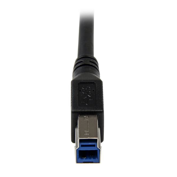 StarTech.com 1m Black SuperSpeed USB 3.0 Cable - Right Angle A to B