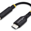 StarTech.com 5in (12.7cm) USB-C to 3.5mm TRRS Headphone/Headset Jack