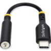 StarTech.com 5in (12.7cm) USB-C to 3.5mm TRRS Headphone/Headset Jack