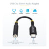 StarTech.com 5in (12.7cm) USB-C to 3.5mm TRRS Headphone/Headset Jack