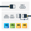 StarTech.com 3ft (1m) USB-C Cable with USB-A Adapter Dongle - Hybrid