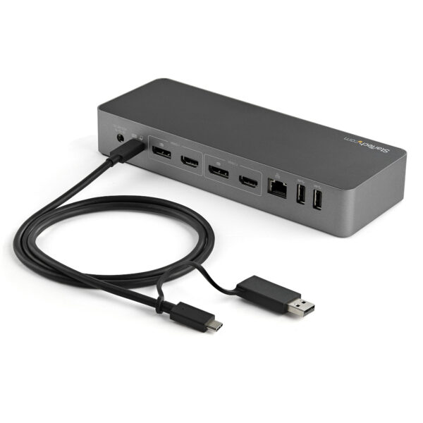 StarTech.com 3ft (1m) USB-C Cable with USB-A Adapter Dongle - Hybrid