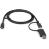 StarTech.com 3ft (1m) USB-C Cable with USB-A Adapter Dongle - Hybrid