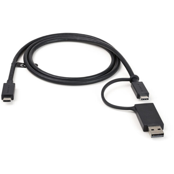 StarTech.com 3ft (1m) USB-C Cable with USB-A Adapter Dongle - Hybrid
