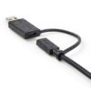 StarTech.com 3ft (1m) USB-C Cable with USB-A Adapter Dongle - Hybrid