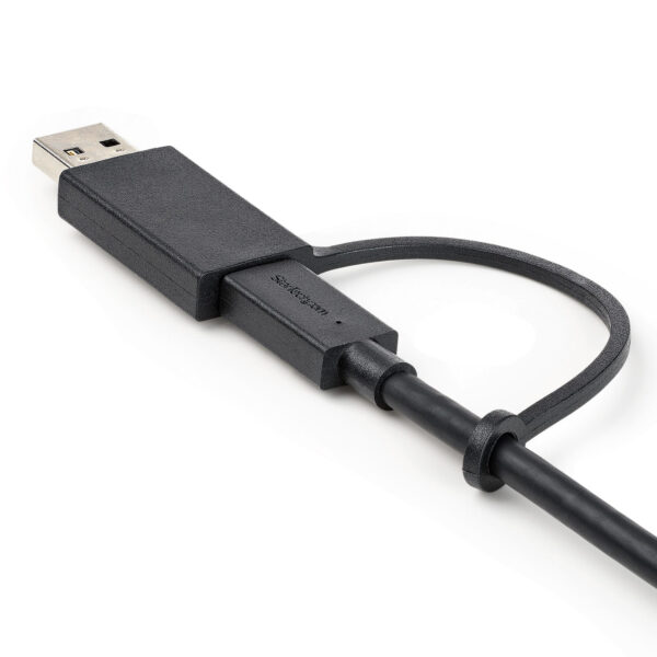 StarTech.com 3ft (1m) USB-C Cable with USB-A Adapter Dongle - Hybrid