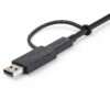 StarTech.com 3ft (1m) USB-C Cable with USB-A Adapter Dongle - Hybrid