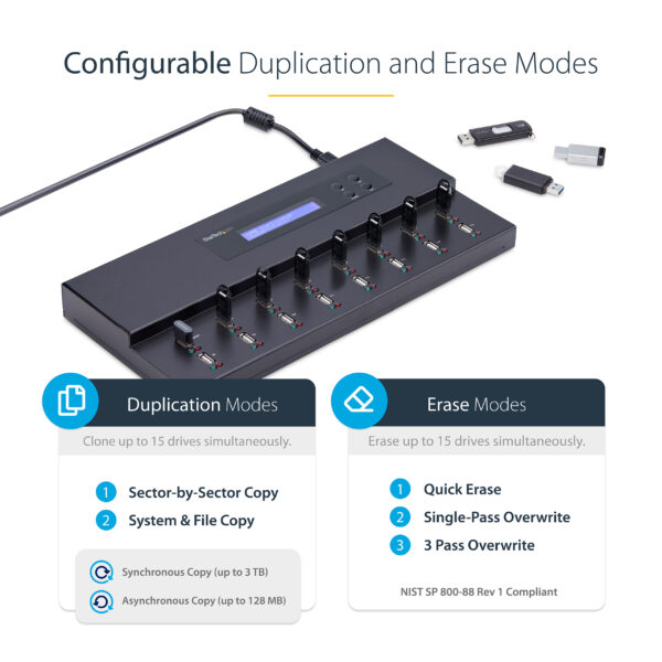 StarTech.com Standalone 1 to 15 USB Thumb Drive Duplicator and