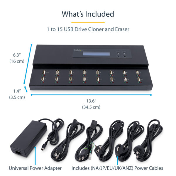 StarTech.com Standalone 1 to 15 USB Thumb Drive Duplicator and
