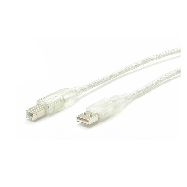 StarTech.com 10 ft Transparent USB 2.0 Cable - A to B StarTech.com 10 ft Transparent USB 2.0 Cable - A to B