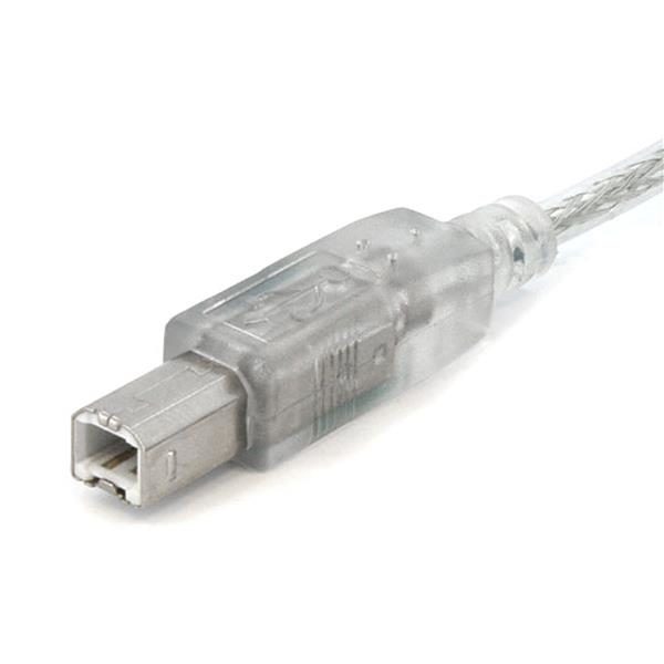 StarTech.com 10 ft Transparent USB 2.0 Cable - A to B StarTech.com 10 ft Transparent USB 2.0 Cable - A to B