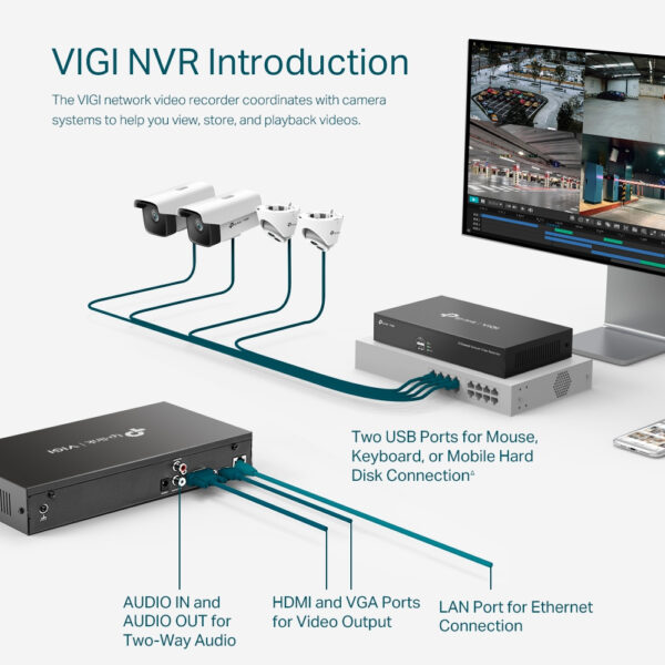 TP-Link VIGI 8 Channel Network Video Recorder TP-Link VIGI 8 Channel Network Video Recorder
