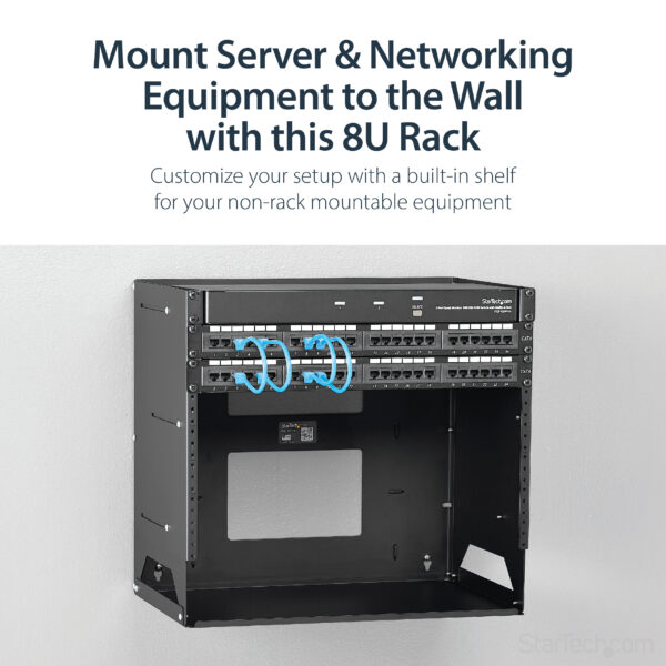 StarTech.com Wall-Mount Server Rack with Built-in Shelf - Solid Steel StarTech.com Wall-Mount Server Rack with Built-in Shelf - Solid Steel