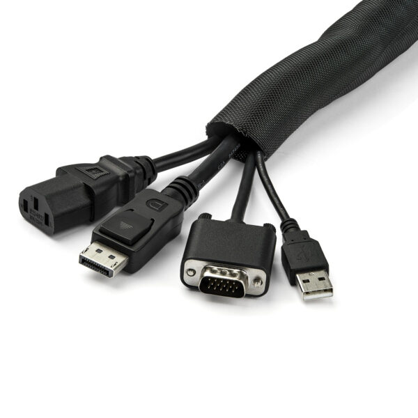 StarTech.com 15' (4.6m) Cable Management Sleeve - Flexible Coiled