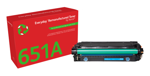 Everyday™ Cyan Remanufactured Toner by Xerox compatible with HP 651A