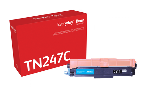 Everyday™ Cyan Toner by Xerox compatible with Brother TN247C, High