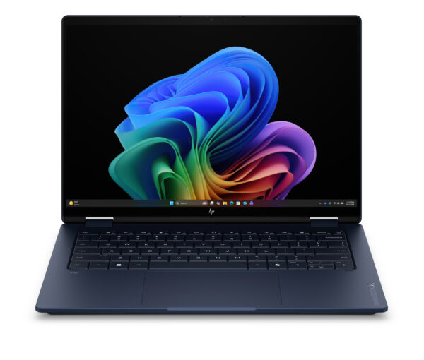 HP OmniBook X Flip 2-in-1 Laptop Next Gen AI 14-kc0000nax Copilot+ PC AMD Ryzen™ AI 5 35.6 cm (14") Touchscreen 2K 16 GB LPDDR5x-SDRAM 512 GB SSD Wi-Fi 7 (802.11be) Windows 11 Home Blue