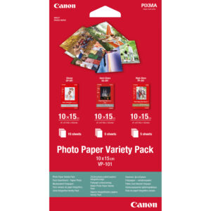 Canon VP-101 Photo Paper Variety Pack 4x6” - 20 Sheets Canon VP-101 Photo Paper Variety Pack 4x6” - 20 Sheets