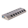 StarTech.com 7 Port Self-Powered USB C Hub with Individual On/Off Switches, USB 3.0 (5Gbps) Expansion Hub with Power Supply, Desktop Laptop USB-C to USB-A Splitter