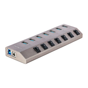 101301019_7322665359.jpg StarTech.com 7 Port Self-Powered USB C Hub with Individual On/Off Switches, USB 3.0 (5Gbps) Expansion Hub with Power Supply, Desktop Laptop USB-C to USB-A Splitter