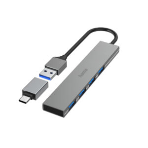 102152220_2285805340.jpg Hama 00200141 interface hub USB 3.2 Gen 1 (3.1 Gen 1) Type-A 5000 Mbit/s Grey