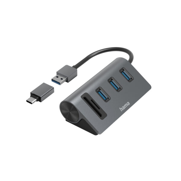 104749642_6548591499.jpg Hama 00200140 laptop dock/port replicator USB 3.2 Gen 1 (3.1 Gen 1) Type-A Anthracite, Black